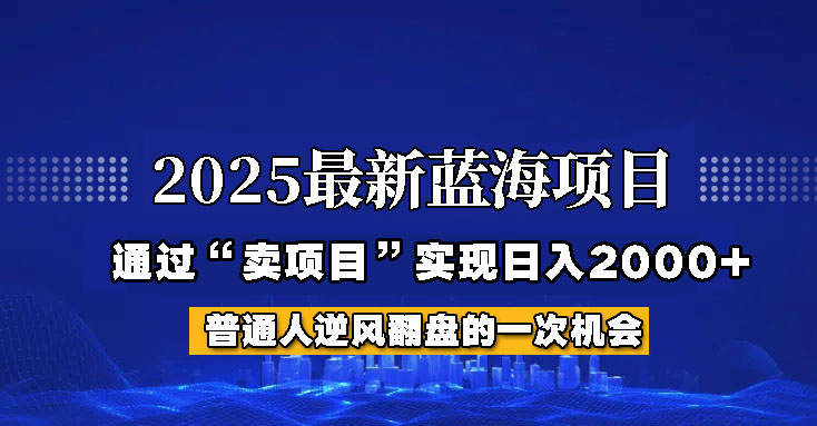 2025年蓝海项目，如何通过“网创项目”日入2000+-游戏体验馆