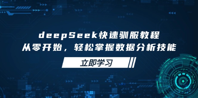 deepSeek快速驯服教程，从零开始，轻松掌握数据分析技能-游戏体验馆