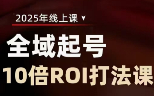 2025全域起号10倍ROI打法课，助你提升直播间的投资回报率-游戏体验馆