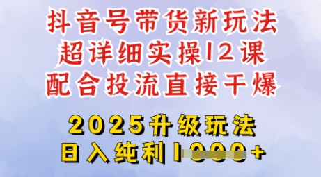 2025全新升级抖音带货玩法，一天纯利四位数，从剪辑到选品再到发布投流，超详细玩法揭秘-游戏体验馆