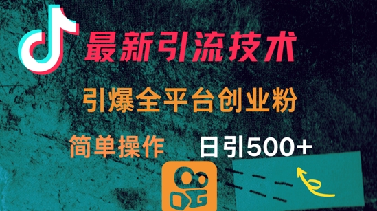 最新引流方法，引爆全平台的一个创业粉，简单操作日引300+-游戏体验馆